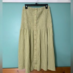 Mango plaid skirt - button down